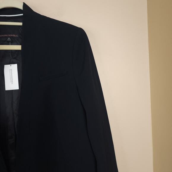 Banana Republic Seamed Lapel Long Blazer in Black Size 16 - Picture 3 of 10